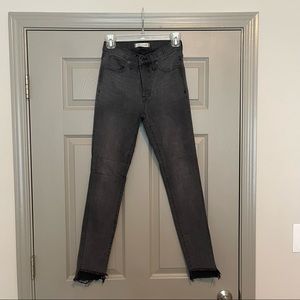 Madewell High Rise Skinny Jeans (Dark Grey/Black)